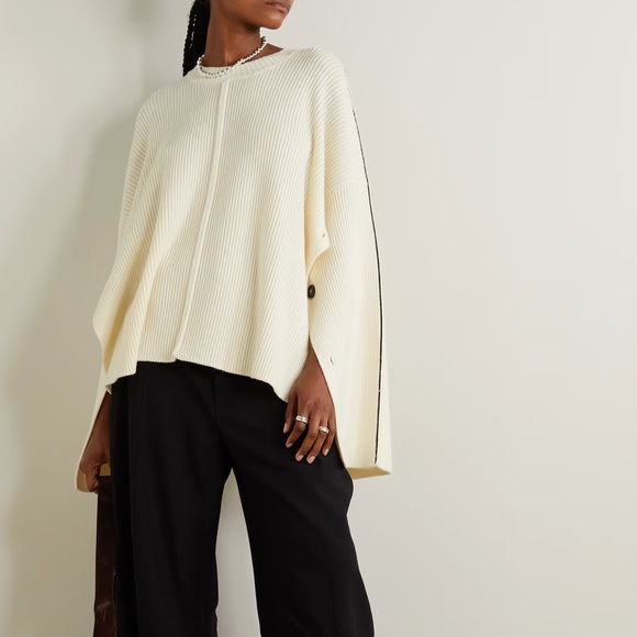 Peter Do cape cashmere sweater M/L generous fit heavier knit luxurious - Picture 1 of 8